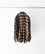 画像をギャラリービューアに読み込む, 【ssstein】 LY/VIS CHECK OVERSIZED LS SHIRT - BROWN OMBRE
