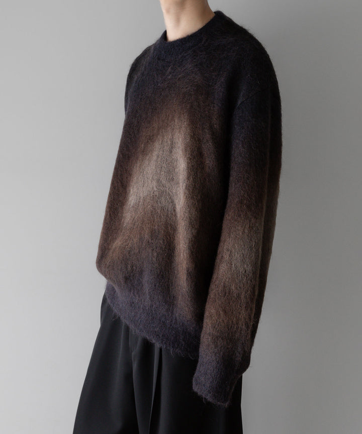 stein(シュタイン)の24SSコレクションGRADATION MOHAIR KNIT LSのCAMEL NAVY GRADATION公式通販サイトsession福岡セレクトショップ