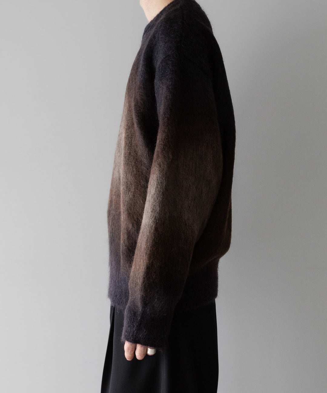 stein(シュタイン)の24SSコレクションGRADATION MOHAIR KNIT LSのCAMEL NAVY GRADATION公式通販サイトsession福岡セレクトショップ