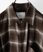 画像をギャラリービューアに読み込む, 【ssstein】 LY/VIS CHECK OVERSIZED LS SHIRT - BROWN OMBRE
