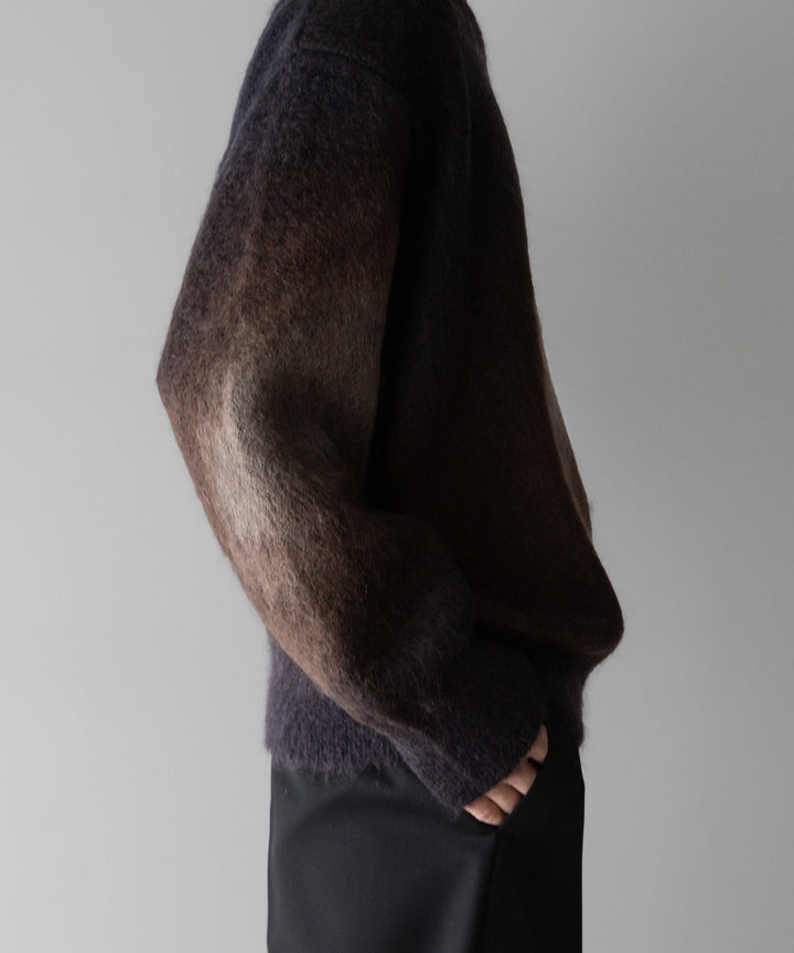 stein(シュタイン)の24SSコレクションGRADATION MOHAIR KNIT LSのCAMEL NAVY GRADATION公式通販サイトsession福岡セレクトショップ