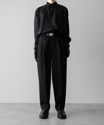 画像をギャラリービューアに読み込む, ssstein(シュタイン)のTWO TUCK EASY TROUSERS - BLACKの公式通販サイトsession福岡セレクトショップ
