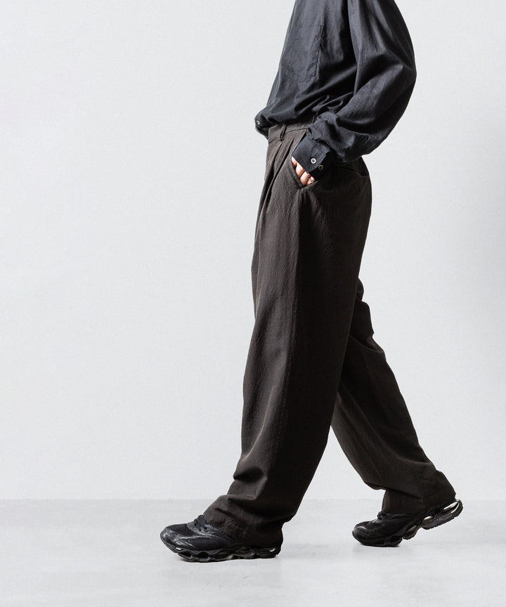 ssstein(シュタイン)のWOOL/SILK WIDE EASY TROUSERS - DARK CHARCOALの公式通販サイトsession福岡セレクトショップ