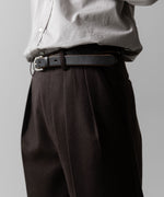 画像をギャラリービューアに読み込む, INTÉRIM(インテリム)のWOOL FRANNEL DRAPE 2-TUCK STRAIGHT SLACKS - BROWNの公式通販サイトsession福岡セレクトショップ
