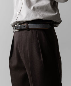 INTÉRIM(インテリム)のWOOL FRANNEL DRAPE 2-TUCK STRAIGHT SLACKS - BROWNの公式通販サイトsession福岡セレクトショップ