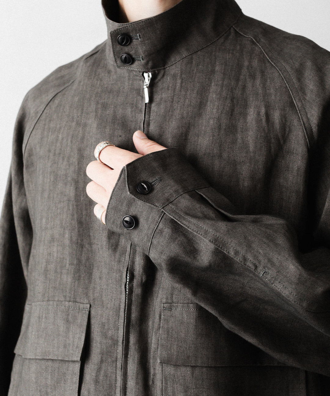 nakedgauge(ネイキッドゲージ)のSUMI LINEN N48 BLOUSON - CHARCOAL GRAYの公式通販サイトsession福岡セレクトショップ