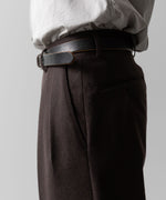 画像をギャラリービューアに読み込む, INTÉRIM(インテリム)のWOOL FRANNEL DRAPE 2-TUCK STRAIGHT SLACKS - BROWNの公式通販サイトsession福岡セレクトショップ
