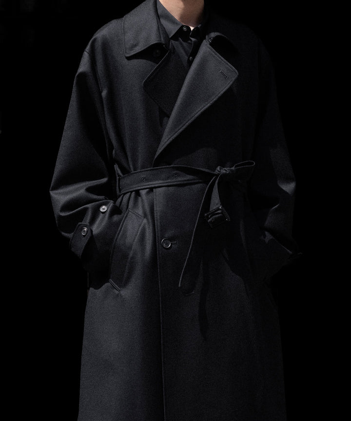 ssstein(シュタイン)のWOOL FLANNEL OVERSIZED DOUBLE BREASTED COAT - BLACKの公式通販サイトsession福岡セレクトショップ