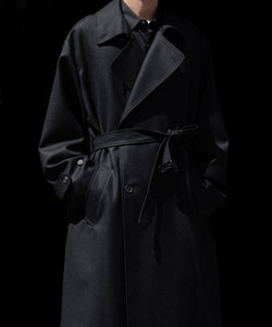 ssstein / シュタイン】WOOL FLANNEL OVERSIZED DOUBLE BREASTED COAT