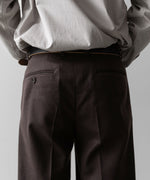 画像をギャラリービューアに読み込む, INTÉRIM(インテリム)のWOOL FRANNEL DRAPE 2-TUCK STRAIGHT SLACKS - BROWNの公式通販サイトsession福岡セレクトショップ
