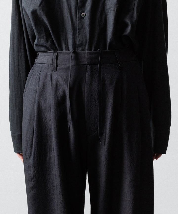 ssstein(シュタイン)のWOOL/SILK WIDE EASY TROUSERS - BLACKの公式通販サイトsession福岡セレクトショップ