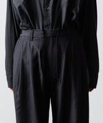 画像をギャラリービューアに読み込む, ssstein(シュタイン)のWOOL/SILK WIDE EASY TROUSERS - BLACKの公式通販サイトsession福岡セレクトショップ

