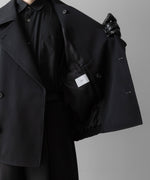 画像をギャラリービューアに読み込む, ssstein(シュタイン)のW/SI SATIN OVERSIZED DOUBLE BREAST BLOUSON - BLACKの公式通販サイトsession福岡セレクトショップ
