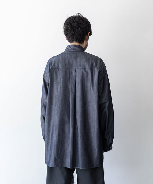 INTÉRIM/インテリム】HYPER BIG SILK DENIM SAFARI SHIRTS JACKET