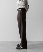 画像をギャラリービューアに読み込む, INTÉRIM(インテリム)のWOOL FRANNEL DRAPE 2-TUCK STRAIGHT SLACKS - BROWNの公式通販サイトsession福岡セレクトショップ
