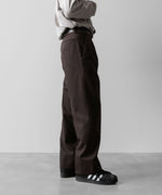 画像をギャラリービューアに読み込む, INTÉRIM(インテリム)のWOOL FRANNEL DRAPE 2-TUCK STRAIGHT SLACKS - BROWNの公式通販サイトsession福岡セレクトショップ
