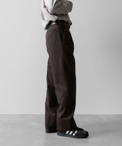 INTÉRIM(インテリム)のWOOL FRANNEL DRAPE 2-TUCK STRAIGHT SLACKS - BROWNの公式通販サイトsession福岡セレクトショップ