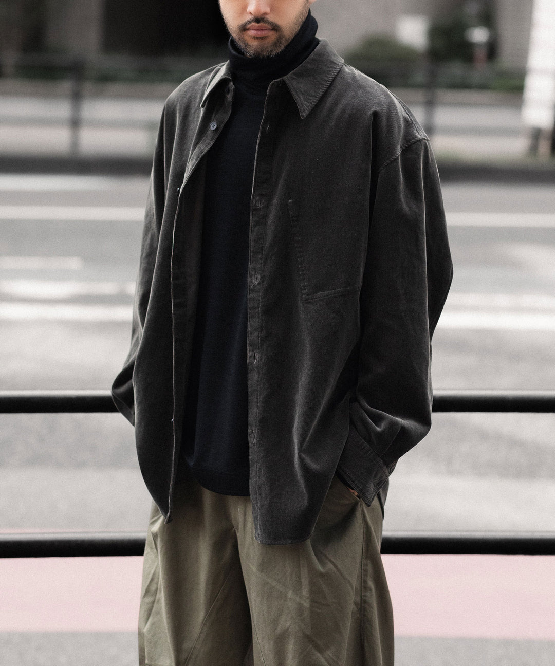 VEIN ヴェインのFINX CO CORDUROY L/S SHIRT - D.GRAYの公式通販サイトsession福岡セレクトショップ