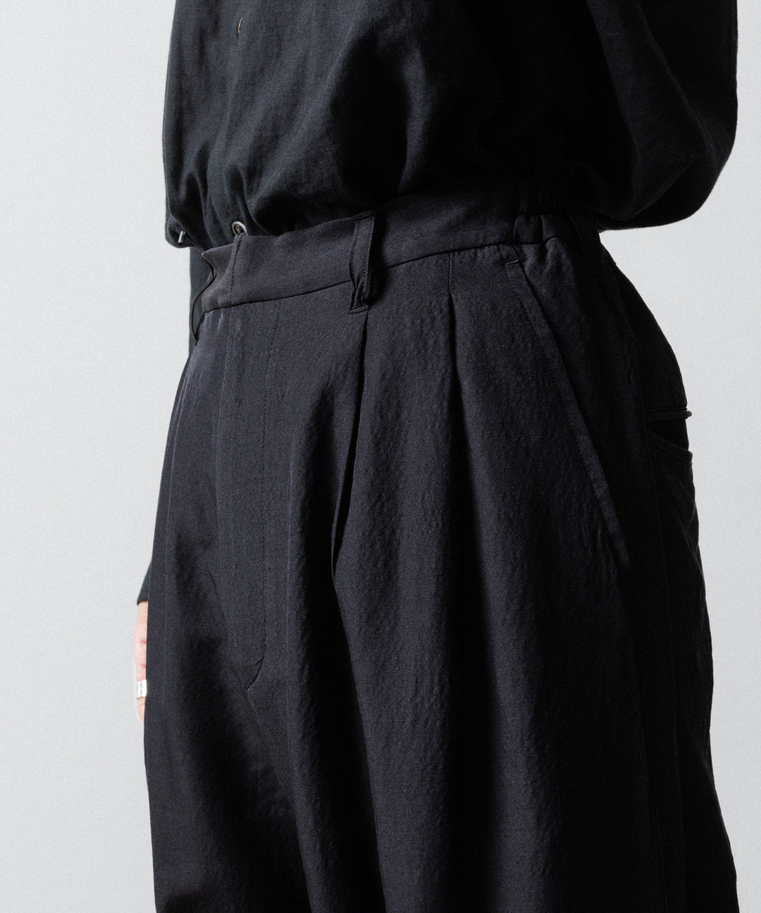 ssstein(シュタイン)のWOOL/SILK WIDE EASY TROUSERS - BLACKの公式通販サイトsession福岡セレクトショップ