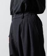 画像をギャラリービューアに読み込む, ssstein(シュタイン)のWOOL/SILK WIDE EASY TROUSERS - BLACKの公式通販サイトsession福岡セレクトショップ
