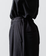 画像をギャラリービューアに読み込む, ssstein(シュタイン)のWOOL/SILK WIDE EASY TROUSERS - BLACKの公式通販サイトsession福岡セレクトショップ
