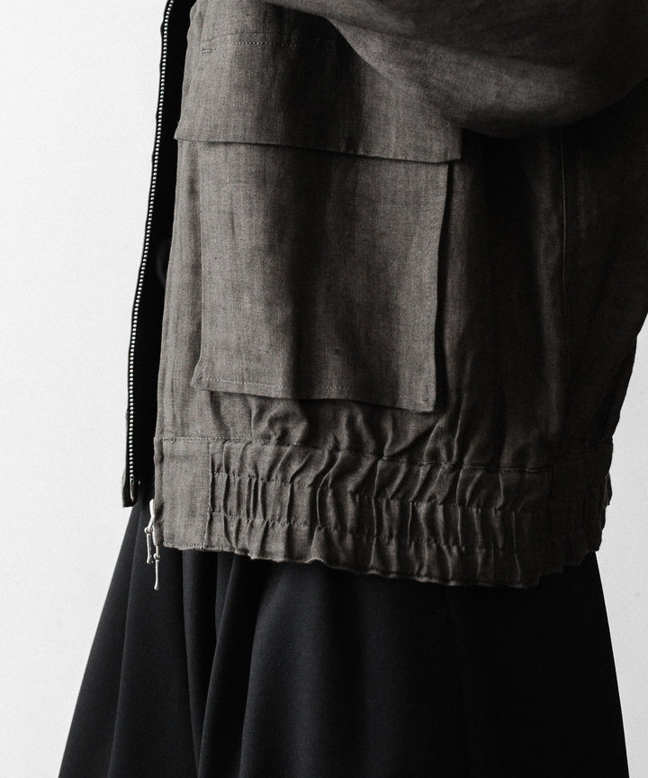 nakedgauge(ネイキッドゲージ)のSUMI LINEN N48 BLOUSON - CHARCOAL GRAYの公式通販サイトsession福岡セレクトショップ
