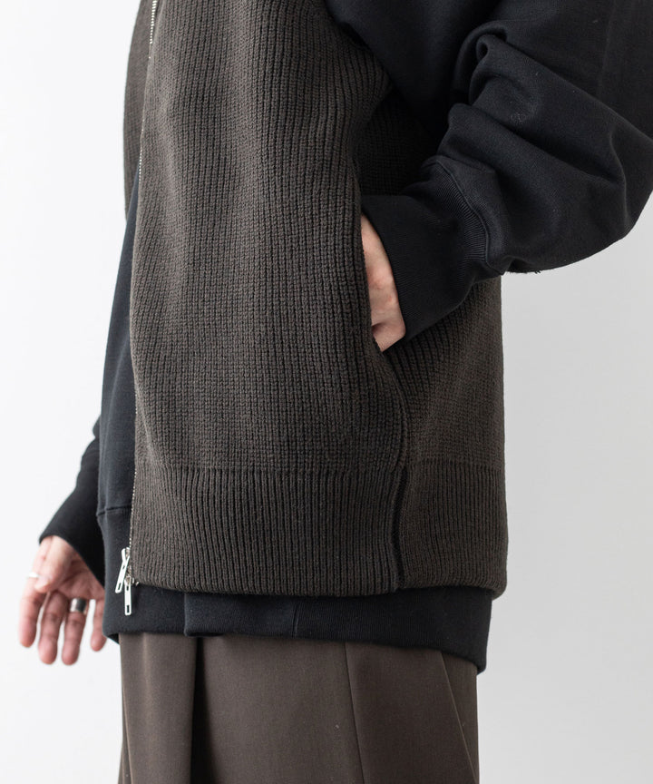 stein(シュタイン)の23AWコレクションOVERSIZED DRIVERS KNIT ZIP VESTのMILITARY KHAKI