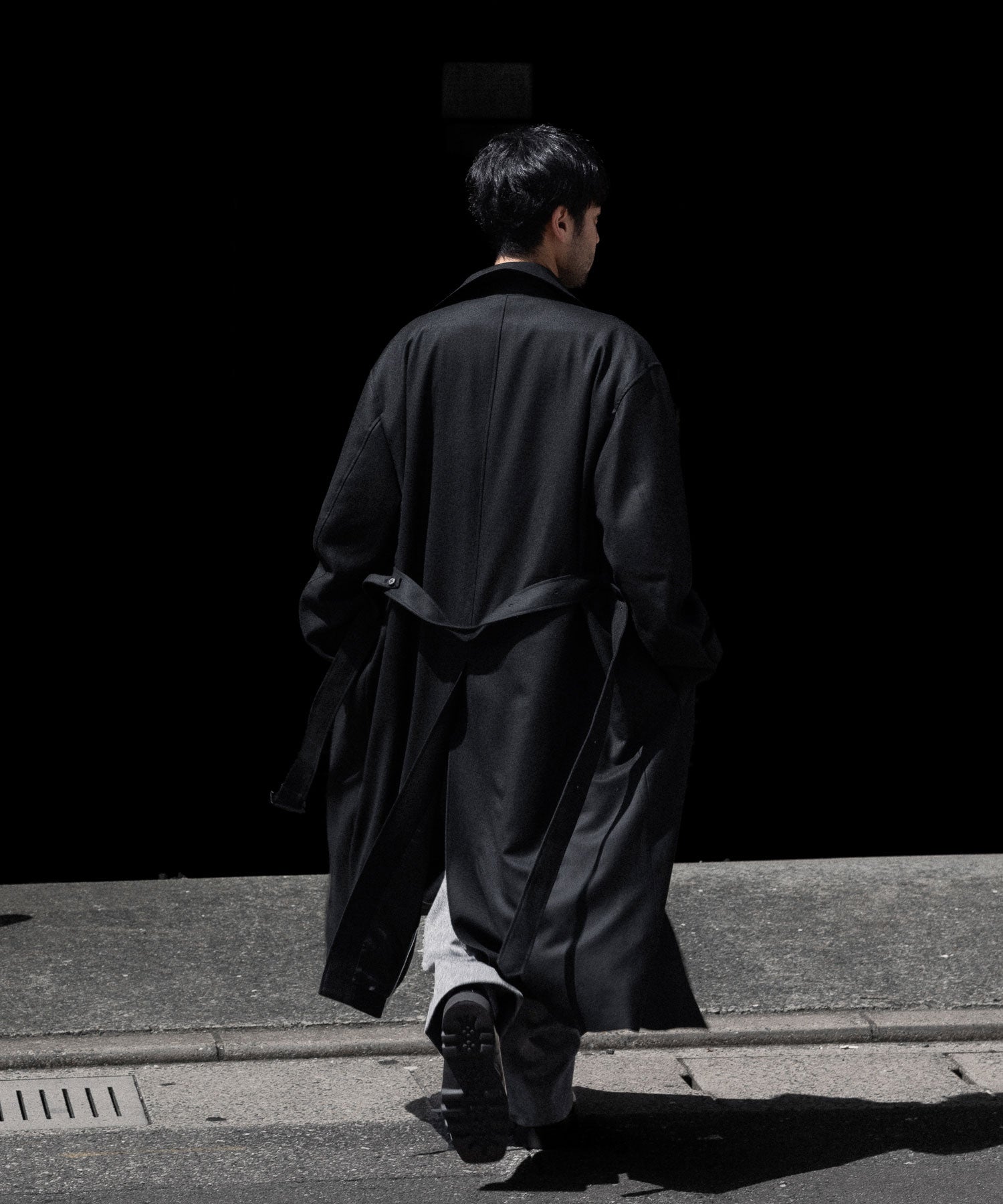 ssstein(シュタイン)のWOOL FLANNEL OVERSIZED DOUBLE BREASTED COAT - BLACKの公式通販サイトsession福岡セレクトショップ