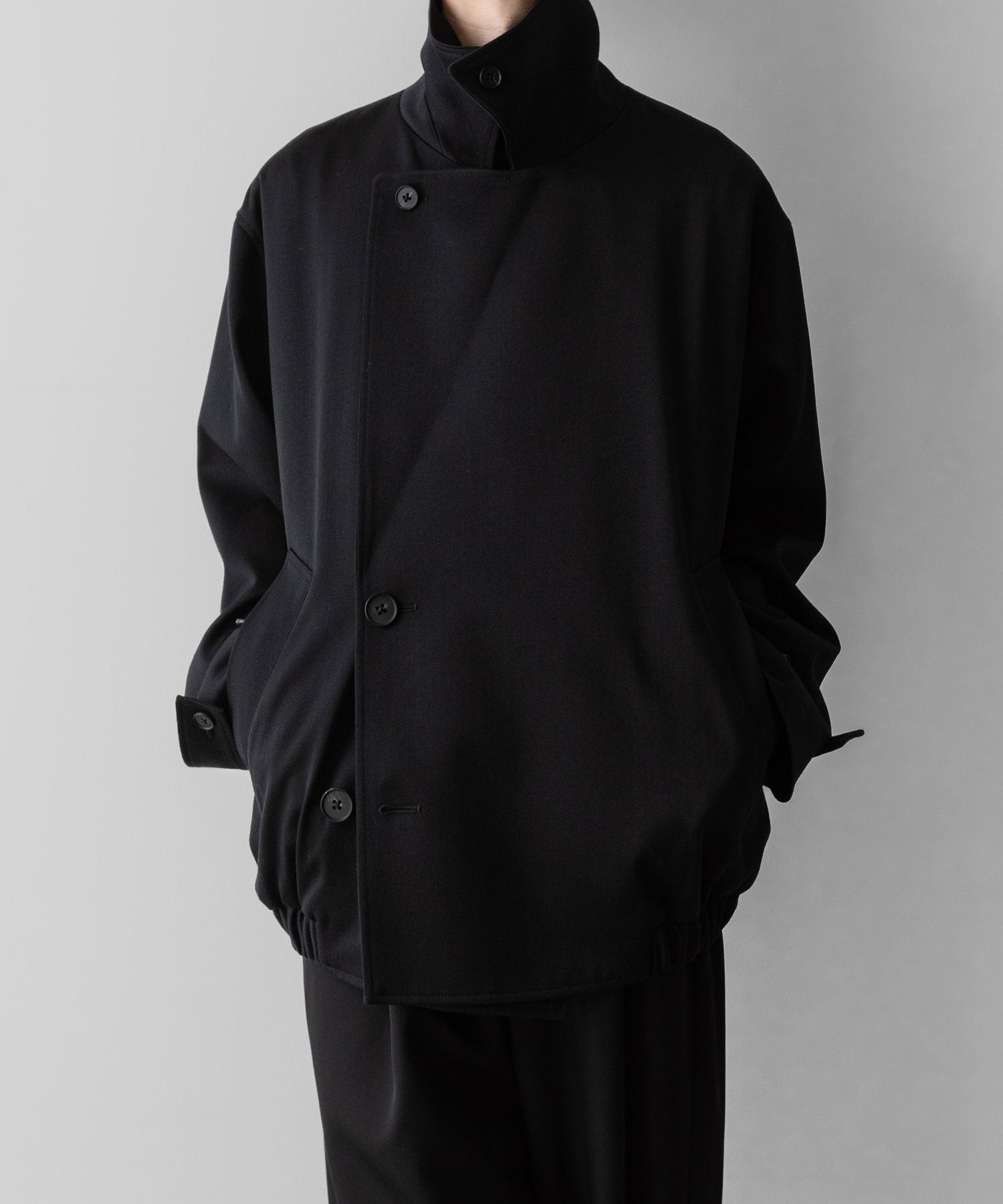 ssstein(シュタイン)のW/SI SATIN OVERSIZED DOUBLE BREAST BLOUSON - BLACKの公式通販サイトsession福岡セレクトショップ