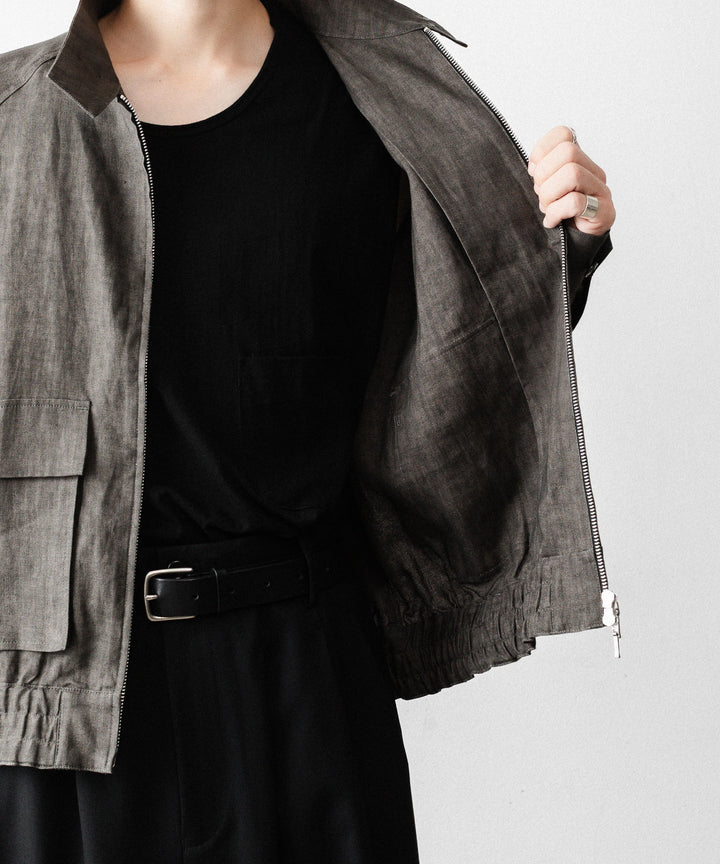 nakedgauge(ネイキッドゲージ)のSUMI LINEN N48 BLOUSON - CHARCOAL GRAYの公式通販サイトsession福岡セレクトショップ