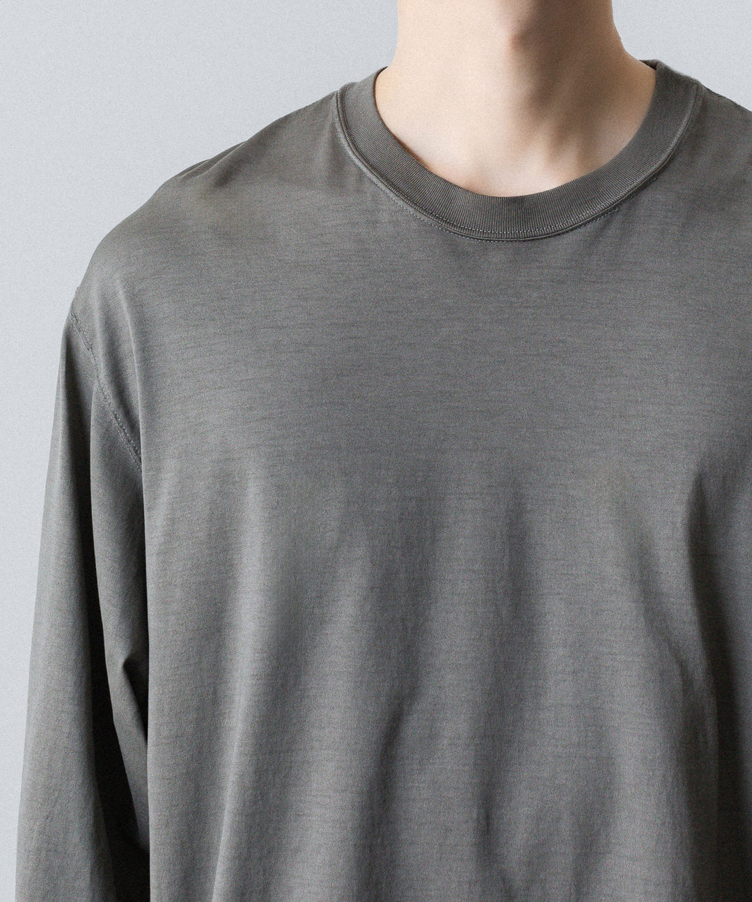 VEIN ヴェインの100/3 SUEDE JERSEY DISTRESSED VESSEL L/S TEE - GRAYの公式通販サイトsession福岡セレクトショップ