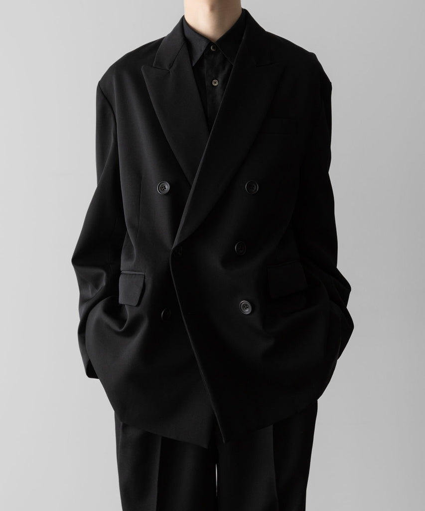 ssstein / シュタイン】OVERSIZED DOUBLE BREASTED JACKET - BLACK