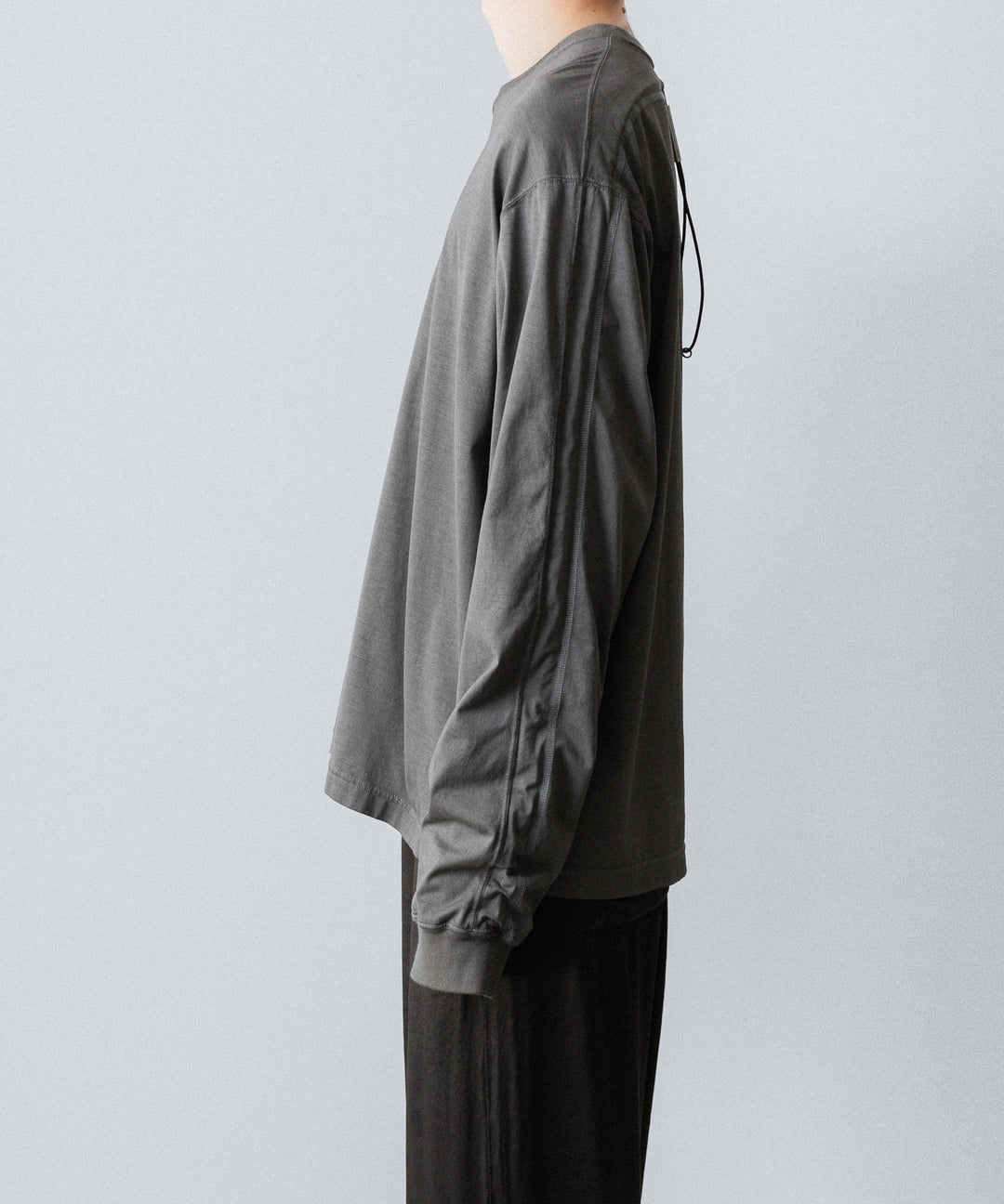 VEIN ヴェインの100/3 SUEDE JERSEY DISTRESSED VESSEL L/S TEE - GRAYの公式通販サイトsession福岡セレクトショップ