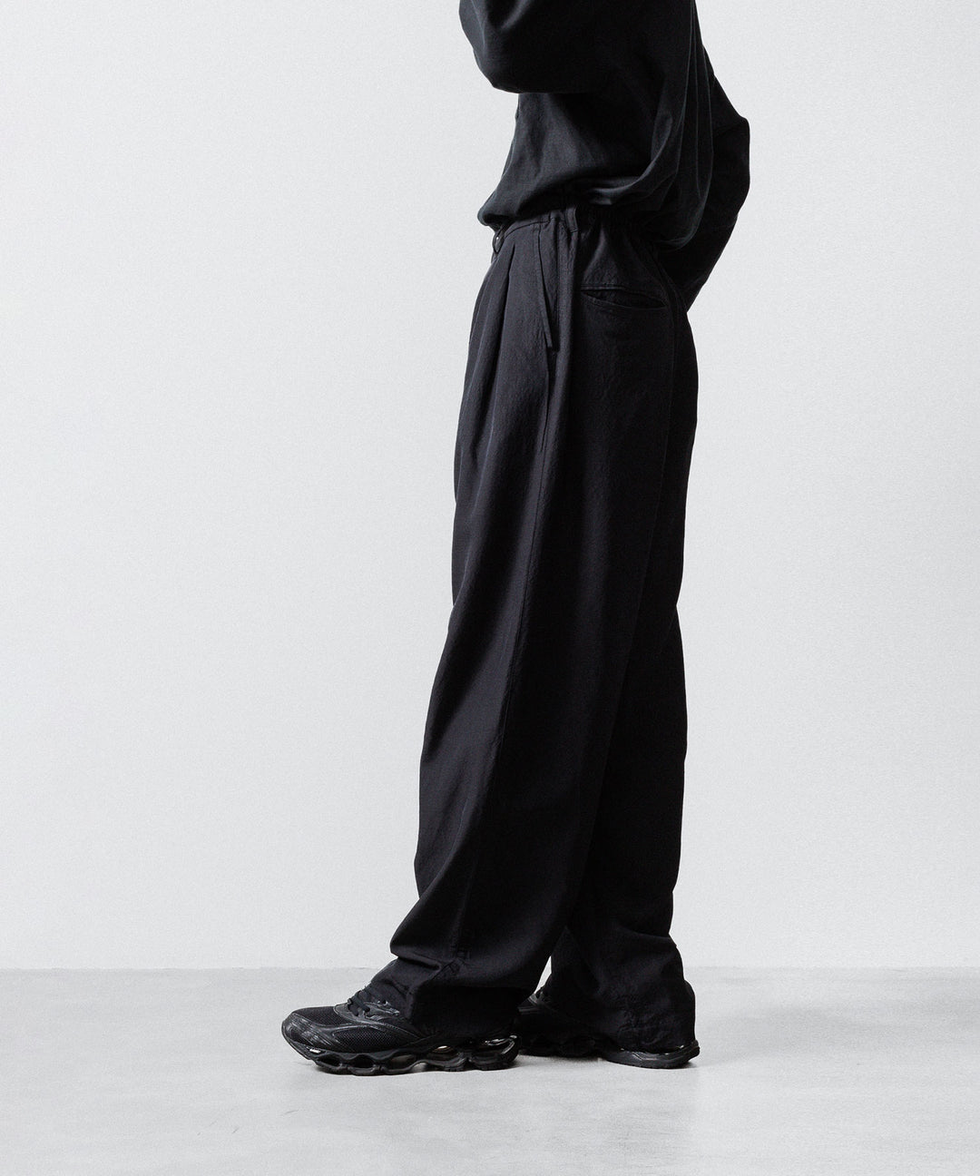 ssstein(シュタイン)のWOOL/SILK WIDE EASY TROUSERS - BLACKの公式通販サイトsession福岡セレクトショップ