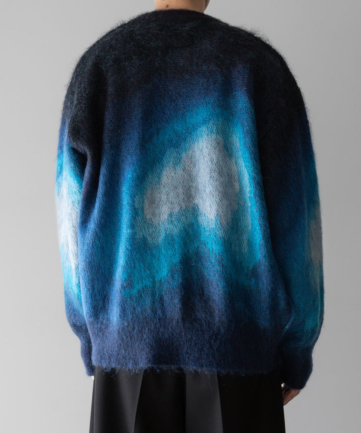 stein(シュタイン)の24SSコレクションGRADATION MOHAIR KNIT CARDIGANのBLUE BLACK GRADATION公式通販サイトsession福岡セレクトショップ