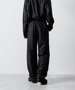 ssstein / シュタイン】WOOL/SILK WIDE EASY TROUSERS - BLACK