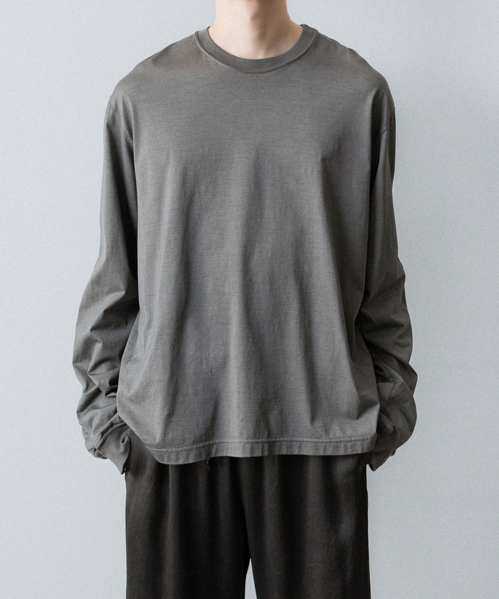 VEIN ヴェインの100/3 SUEDE JERSEY DISTRESSED VESSEL L/S TEE - GRAYの公式通販サイトsession福岡セレクトショップ