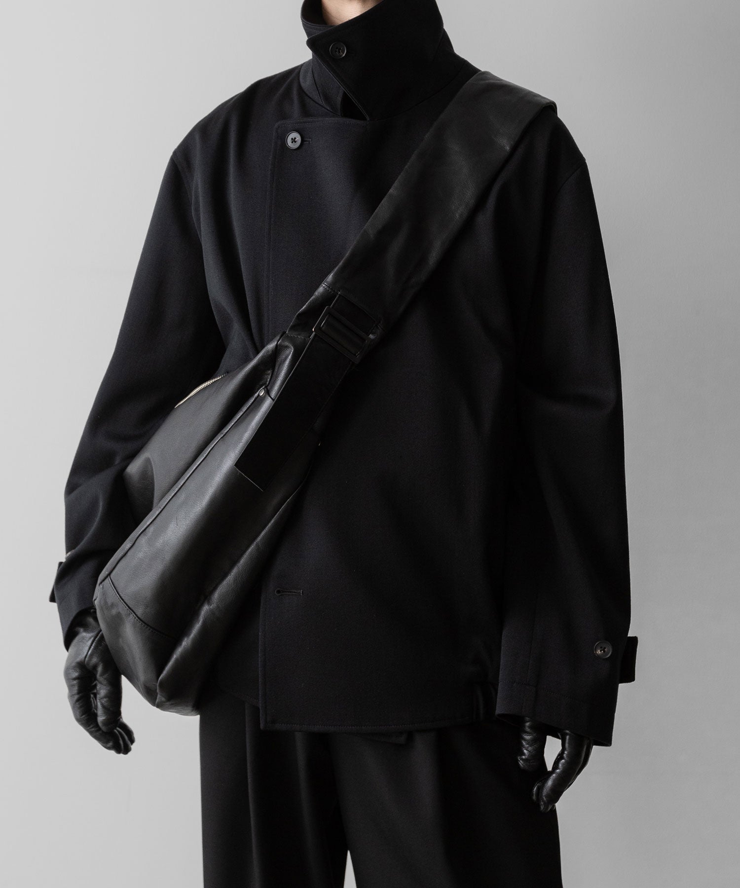 ssstein(シュタイン)のW/SI SATIN OVERSIZED DOUBLE BREAST BLOUSON - BLACKの公式通販サイトsession福岡セレクトショップ