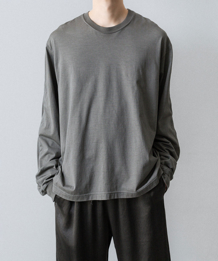 VEIN ヴェインの100/3 SUEDE JERSEY DISTRESSED VESSEL L/S TEE - GRAYの公式通販サイトsession福岡セレクトショップ