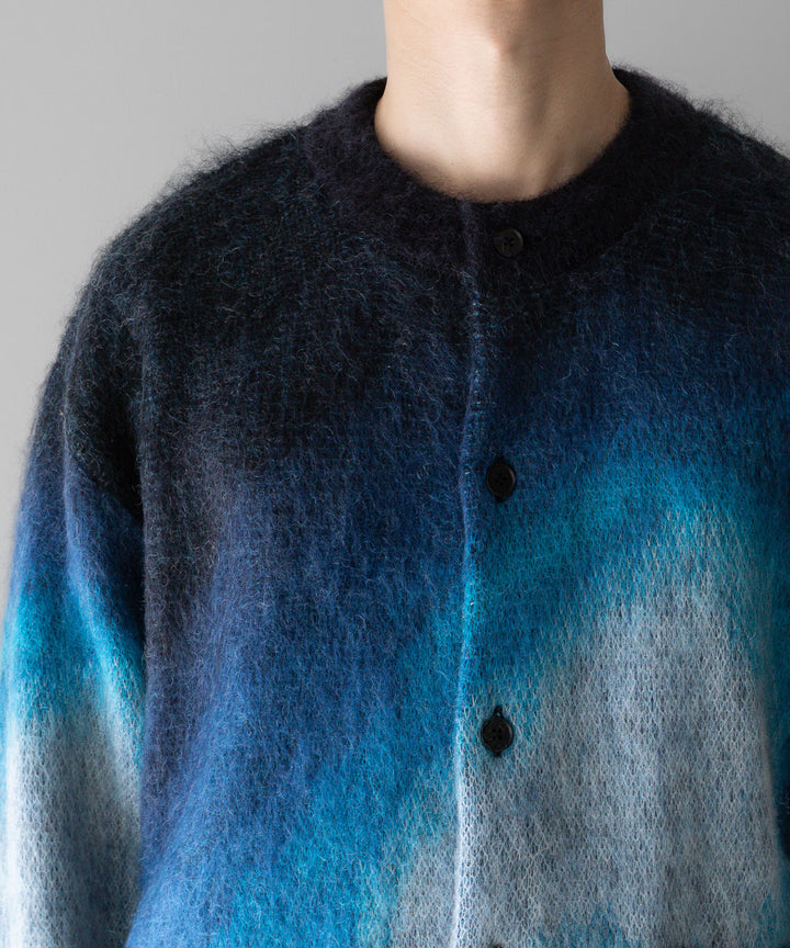 stein(シュタイン)の24SSコレクションGRADATION MOHAIR KNIT CARDIGANのBLUE BLACK GRADATION公式通販サイトsession福岡セレクトショップ