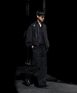 ssstein / シュタイン】VIS/LI/RA TWILL CARGO TROUSERS - BLACK