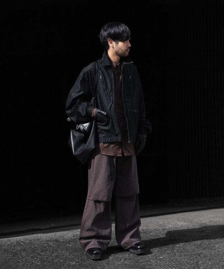 VEIN ヴェインのSYNTHETIC SUEDE LEATHER L/S SHIRT - BROWNの公式通販サイトsession福岡セレクトショップ