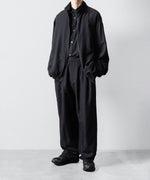 画像をギャラリービューアに読み込む, ssstein(シュタイン)のWOOL/SILK SHIRRED LIGHT ZIP JACKET - BLACKの公式通販サイトsession福岡セレクトショップ
