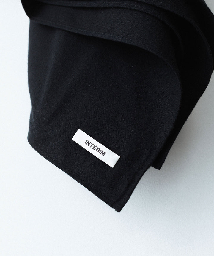 INTÉRIM - インテリムのSILK NOIL SQUARE CLOTH STOLEのBLACK公式通販サイトsession福岡セレクトショップ