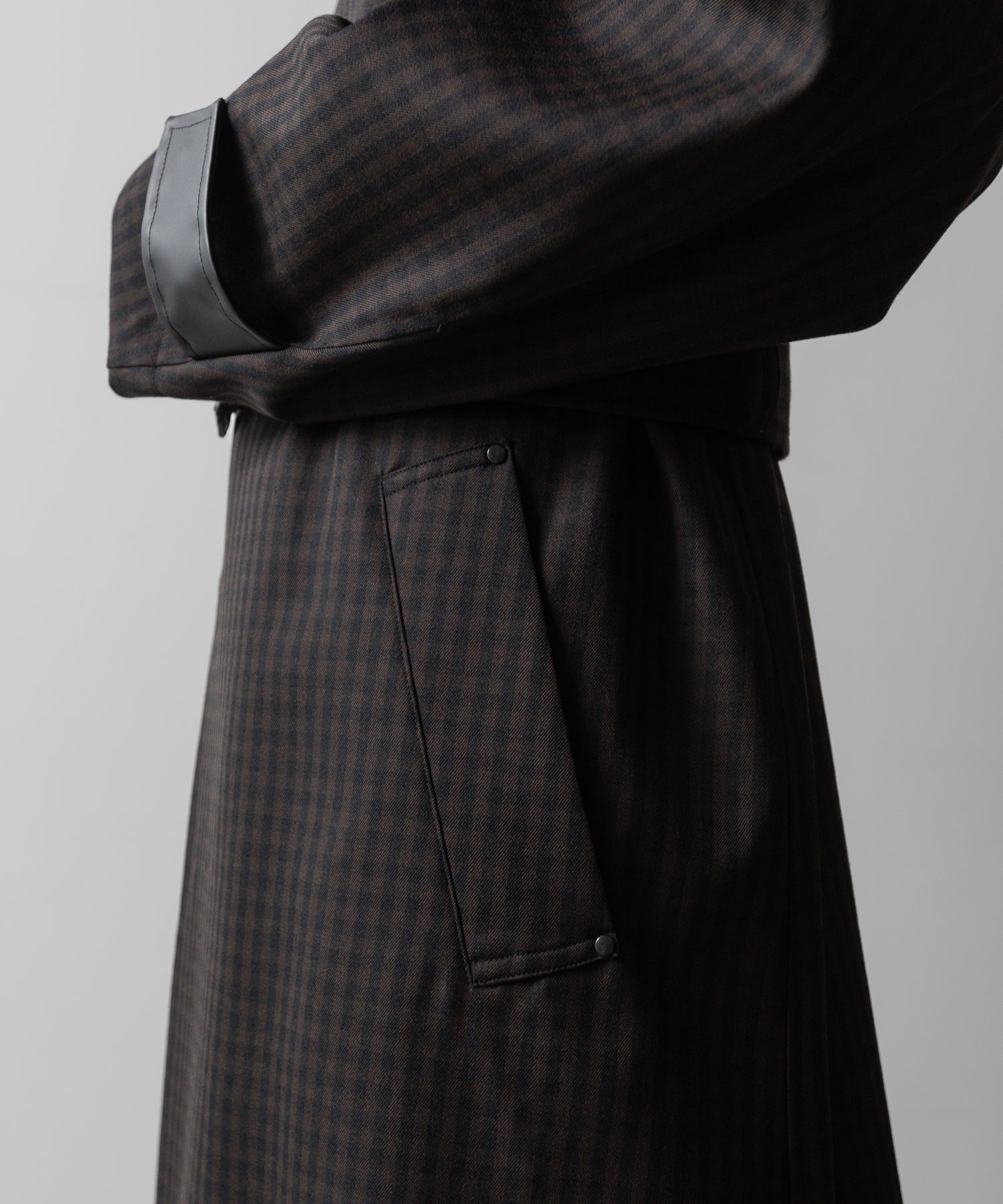 【ssstein】OVERSIZED BALMACAAN COAT - GINGHAM