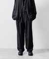 【ssstein】WOOL/SILK WIDE EASY TROUSERS - BLACK