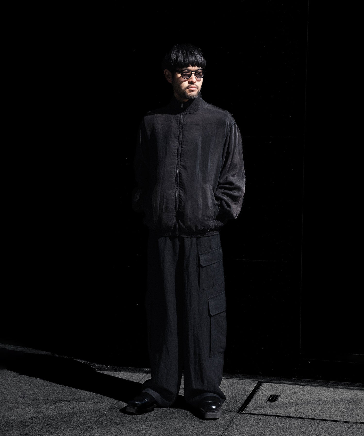 ssstein / シュタイン】VIS/LI/RA TWILL CARGO TROUSERS - BLACK