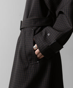 【ssstein】OVERSIZED BALMACAAN COAT - GINGHAM