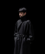 画像をギャラリービューアに読み込む, ssstein(シュタイン)のWOOL FLANNEL OVERSIZED DOUBLE BREASTED COAT - BLACKの公式通販サイトsession福岡セレクトショップ
