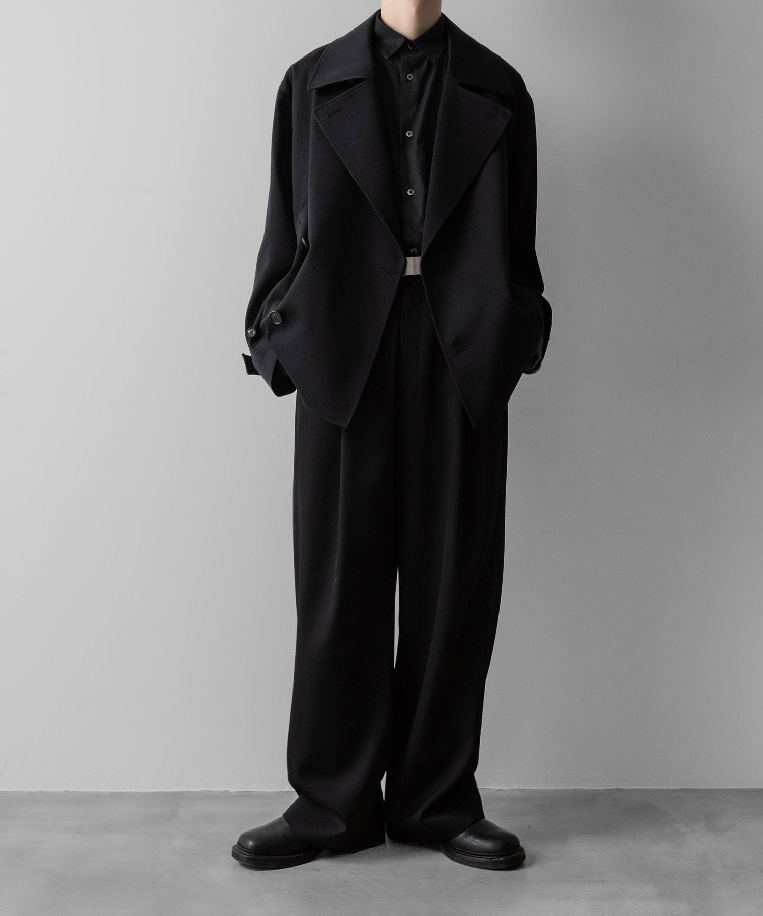 ssstein(シュタイン)のW/SI SATIN OVERSIZED DOUBLE BREAST BLOUSON - BLACKの公式通販サイトsession福岡セレクトショップ